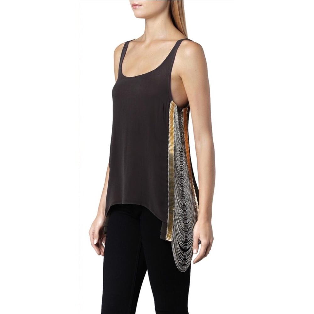 All Saints Blake Chain Tank Top size 2 in Black
